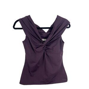 Aritzia Contour Purple Twist-Front Tank Top Womens Size L